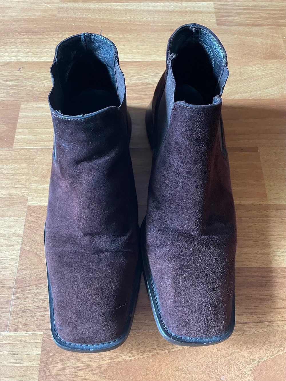 Brown suede man shoes